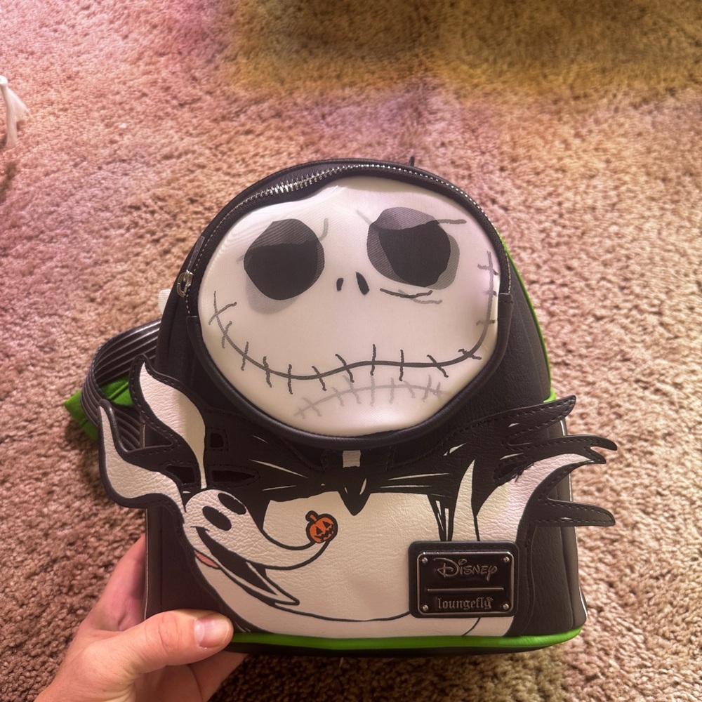 Loungefly Black and White Jack Skellington Backpack